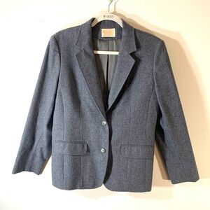 Vintage Pendleton Gray Wool Blazer
